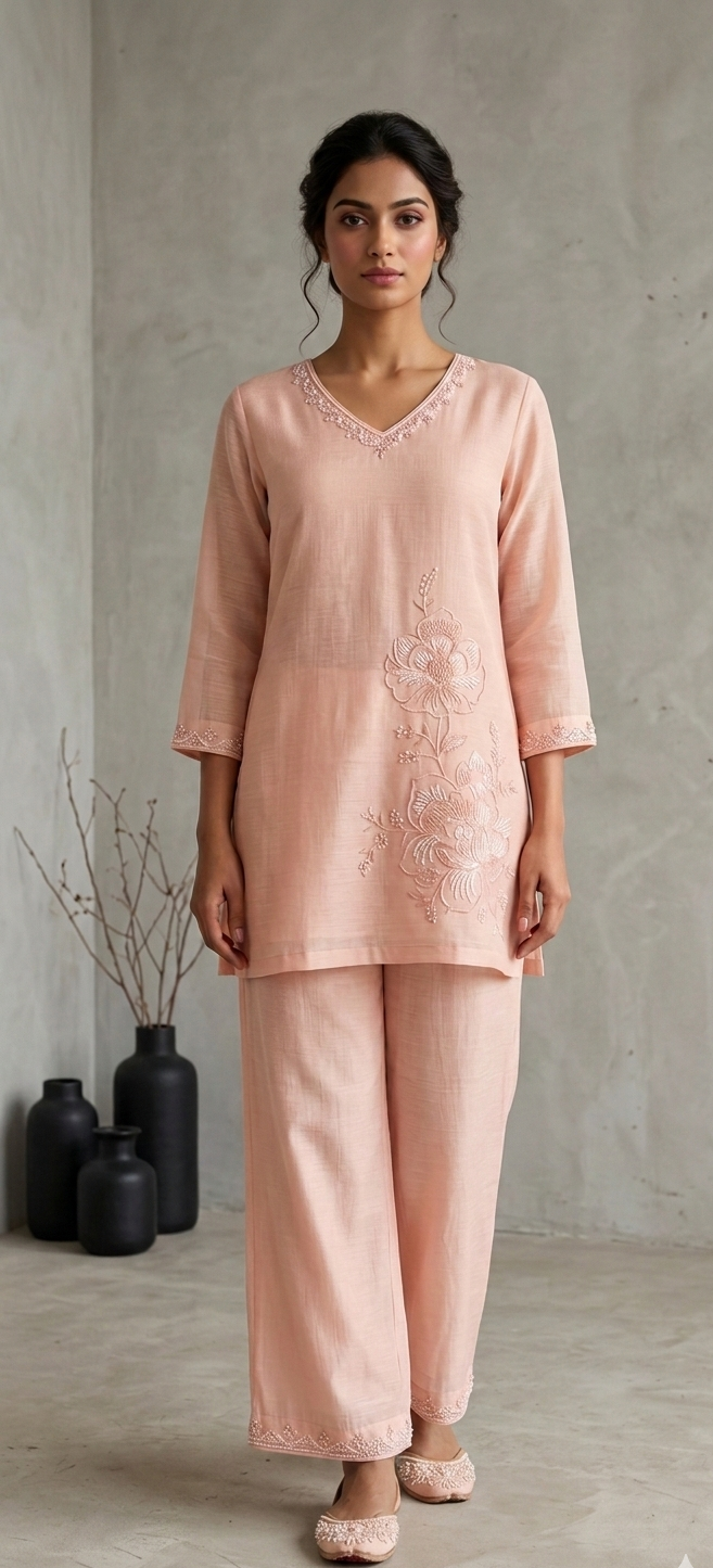 The Peach Floral Set