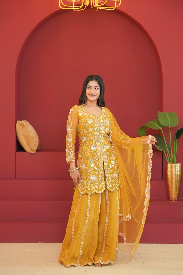 Sunehri Kiran Mustard Attire