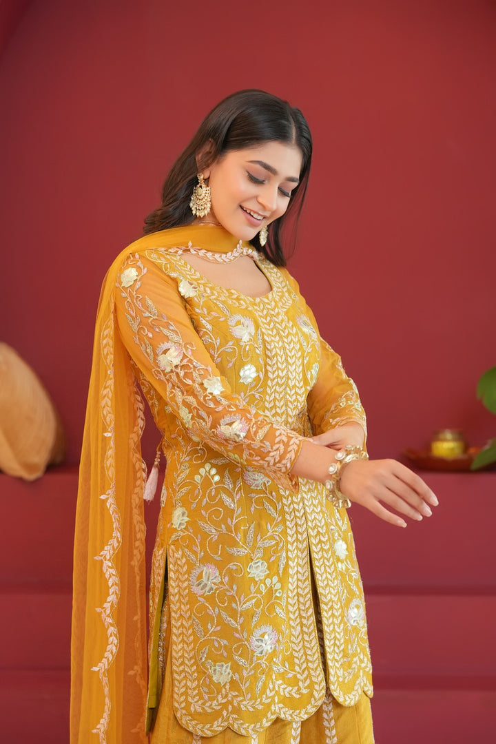 Sunehri Kiran Mustard Attire