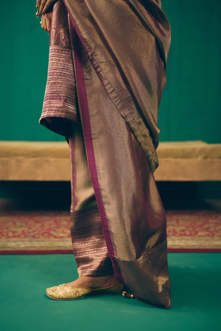 Dusty Plum Traditional Silk Suit Set
