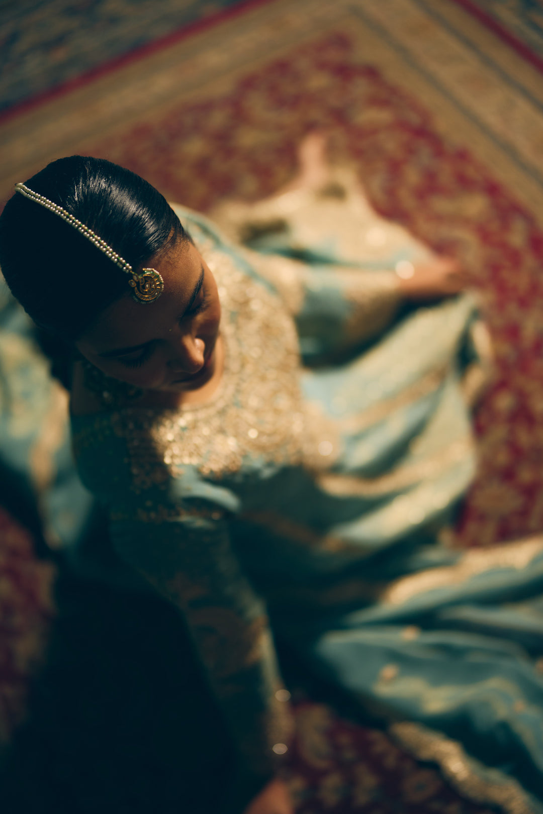 Seafoam Green Heritage Embroidered Kurta Set