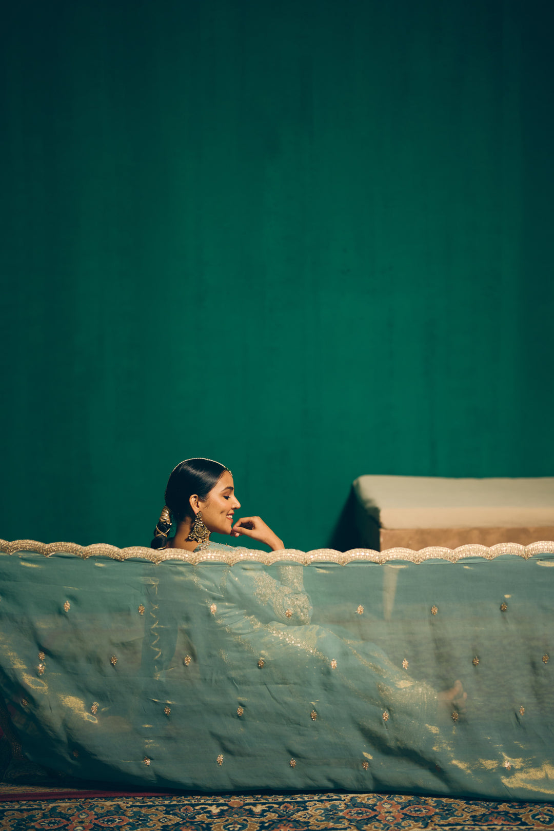 Seafoam Green Heritage Embroidered Kurta Set