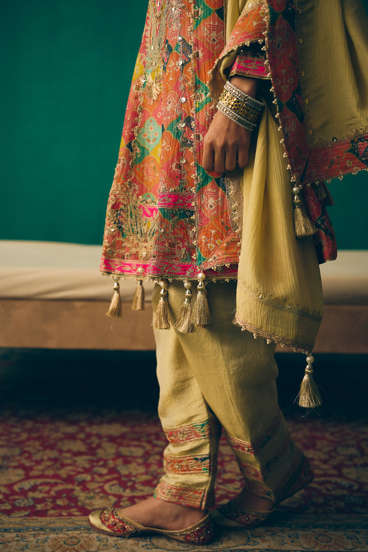 Coral Multicolour Heritage Printed Kurta Set