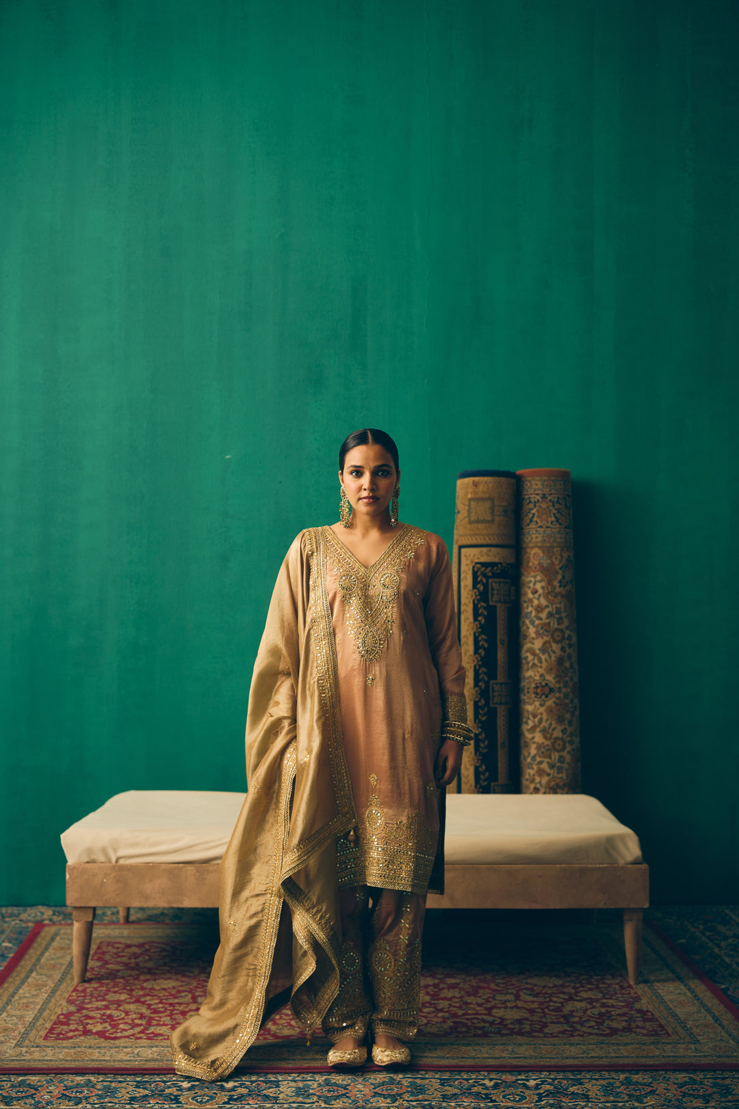 Champagne Gold Classic Salwar Suit