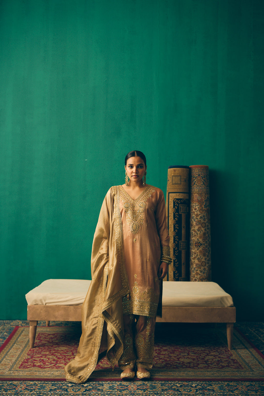 Champagne Gold Classic Salwar Suit