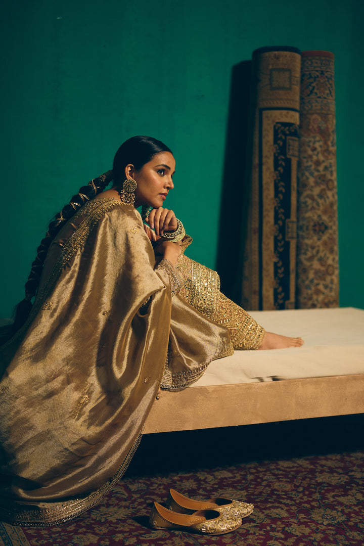 Champagne Gold Classic Salwar Suit