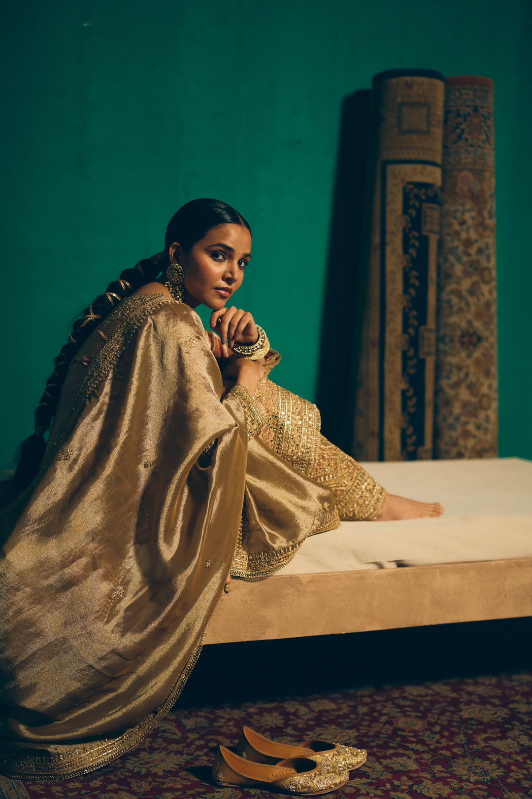 Champagne Gold Classic Salwar Suit