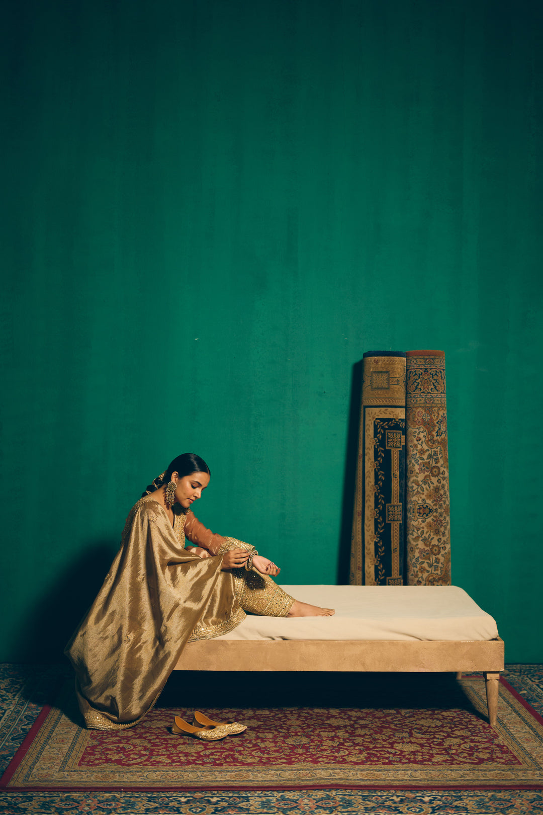 Champagne Gold Classic Salwar Suit