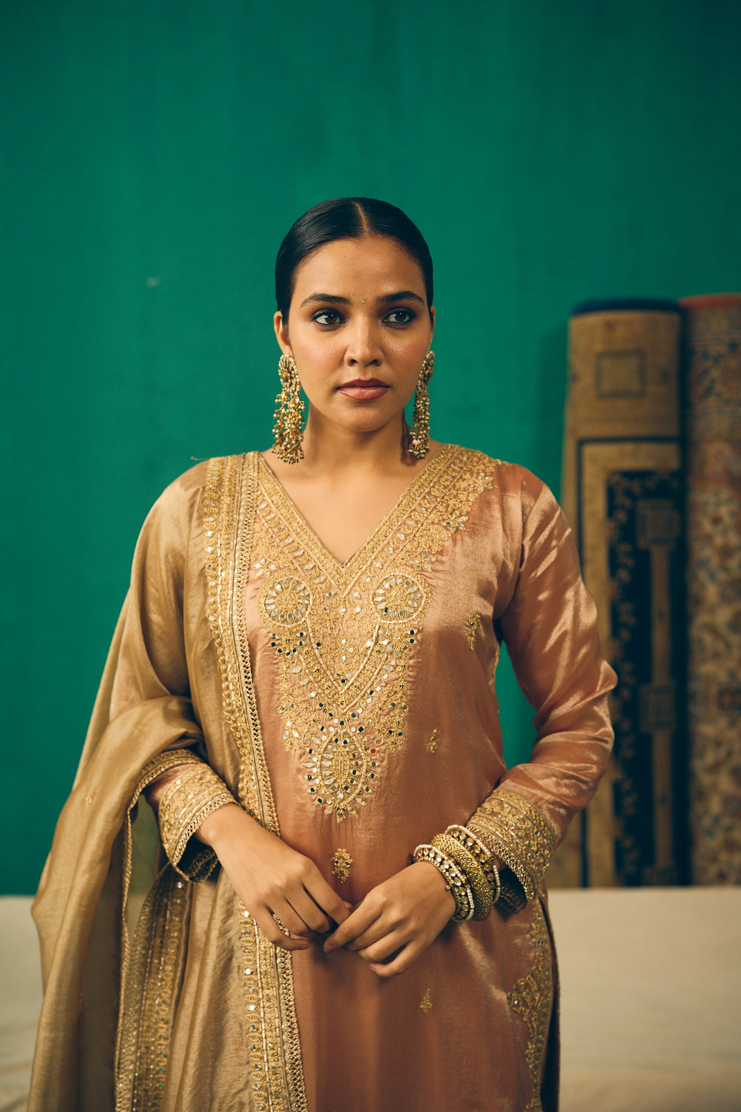 Champagne Gold Classic Salwar Suit