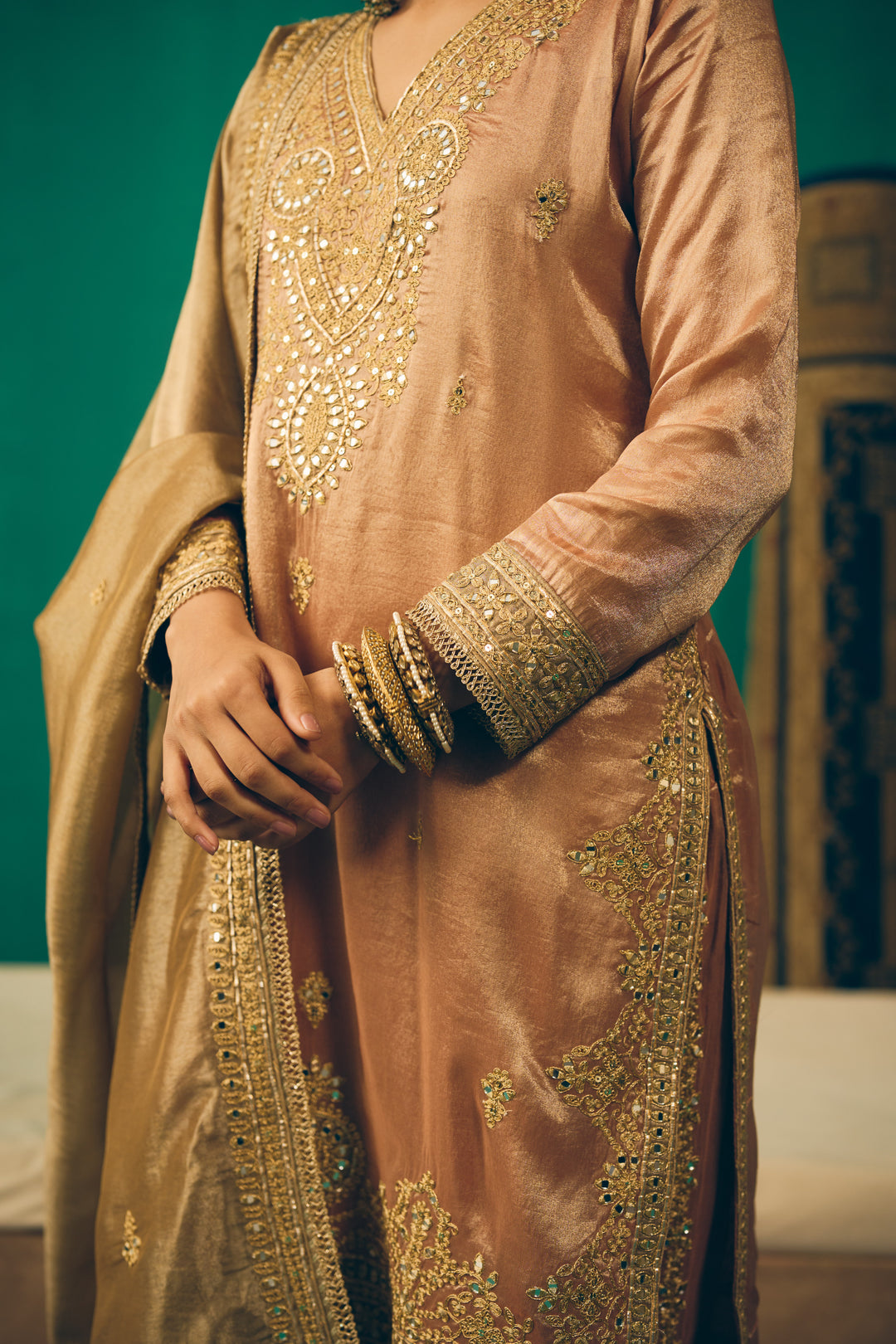 Champagne Gold Classic Salwar Suit