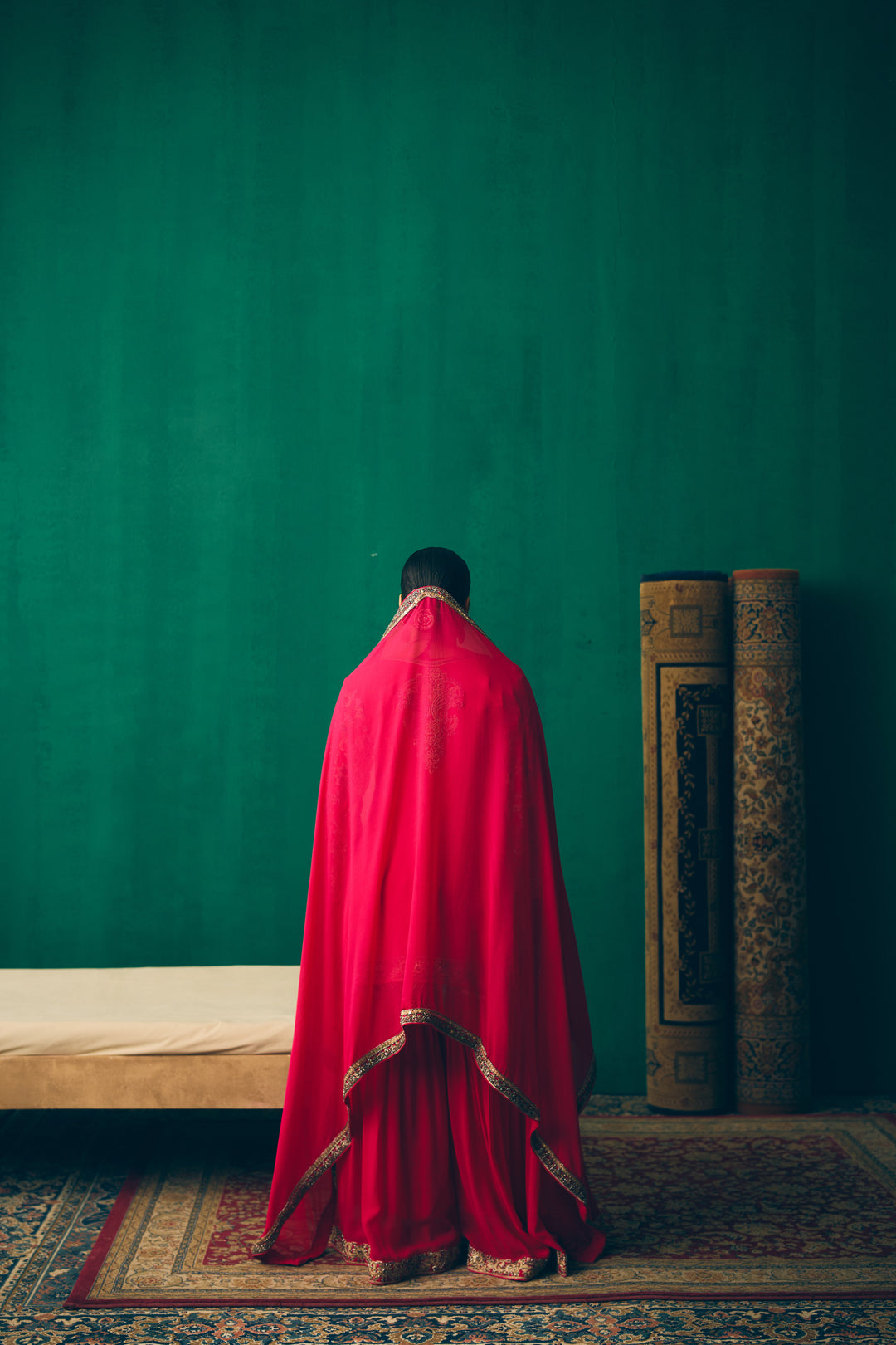 Elegant Hot Pink Traditional Suit with Embellished Dupatta