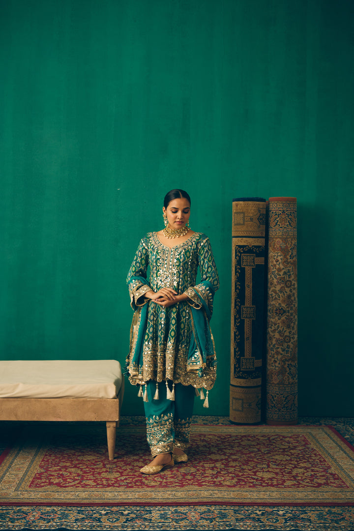 Teal & Gold Traditional Ethnic Set