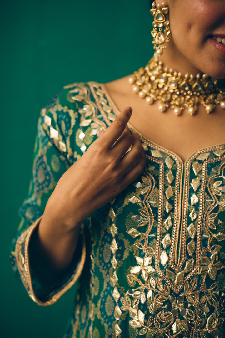 Teal & Gold Traditional Ethnic Set