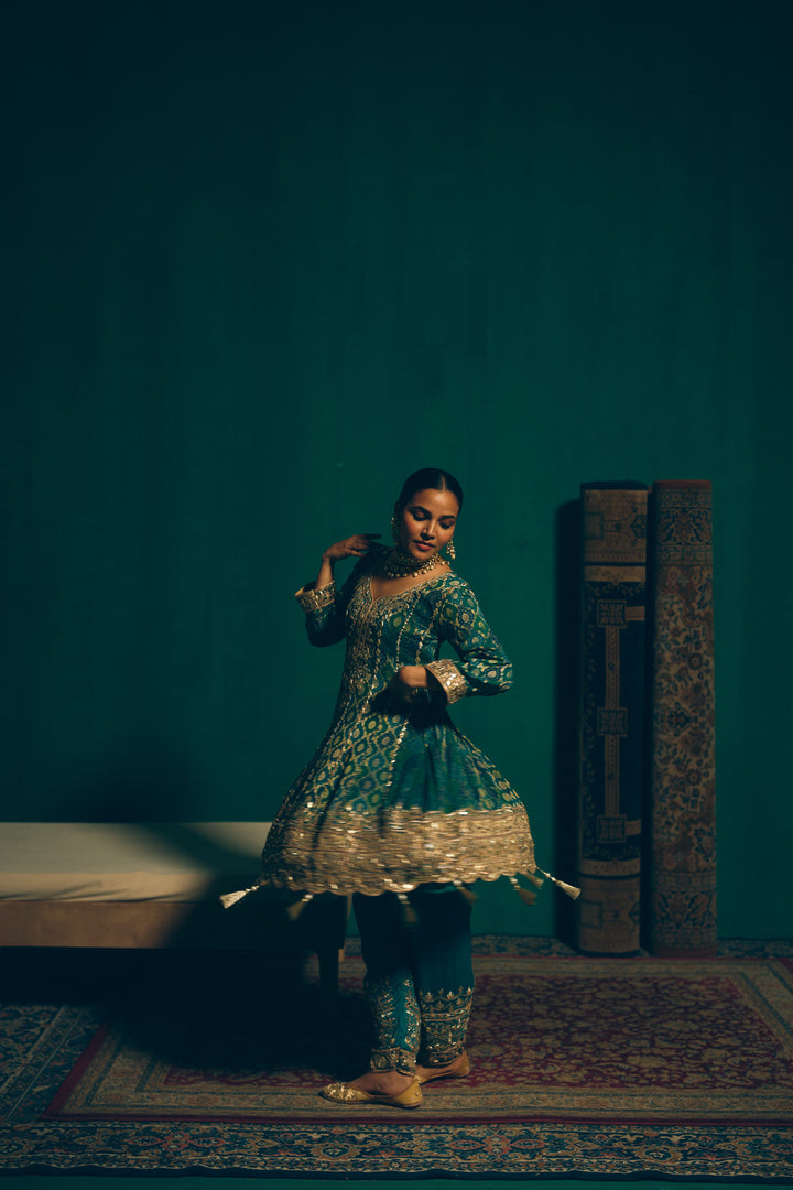 Teal & Gold Traditional Ethnic Set