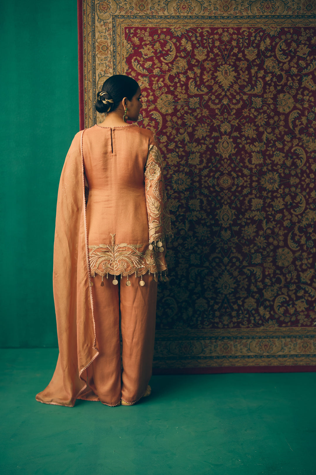 Soft Peach Designer Ethnic Set