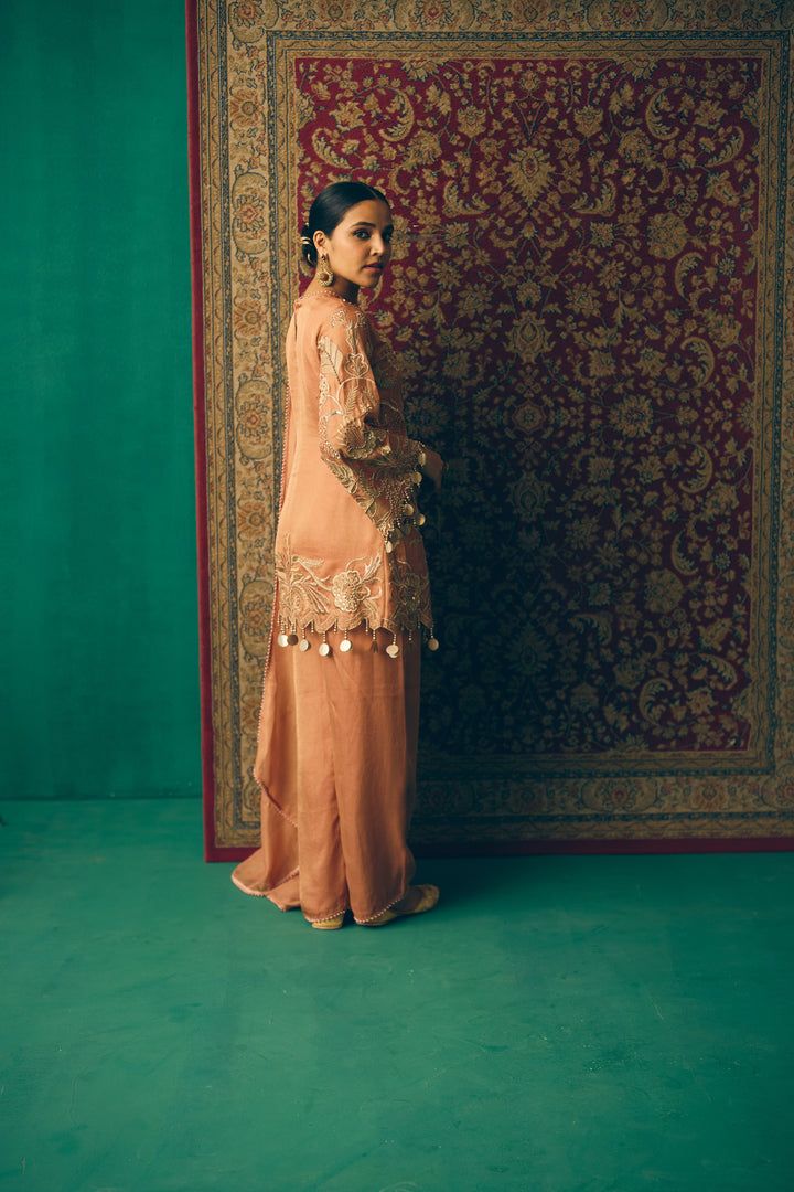 Soft Peach Designer Ethnic Set