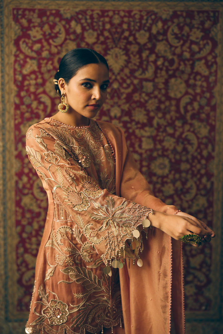 Soft Peach Designer Ethnic Set