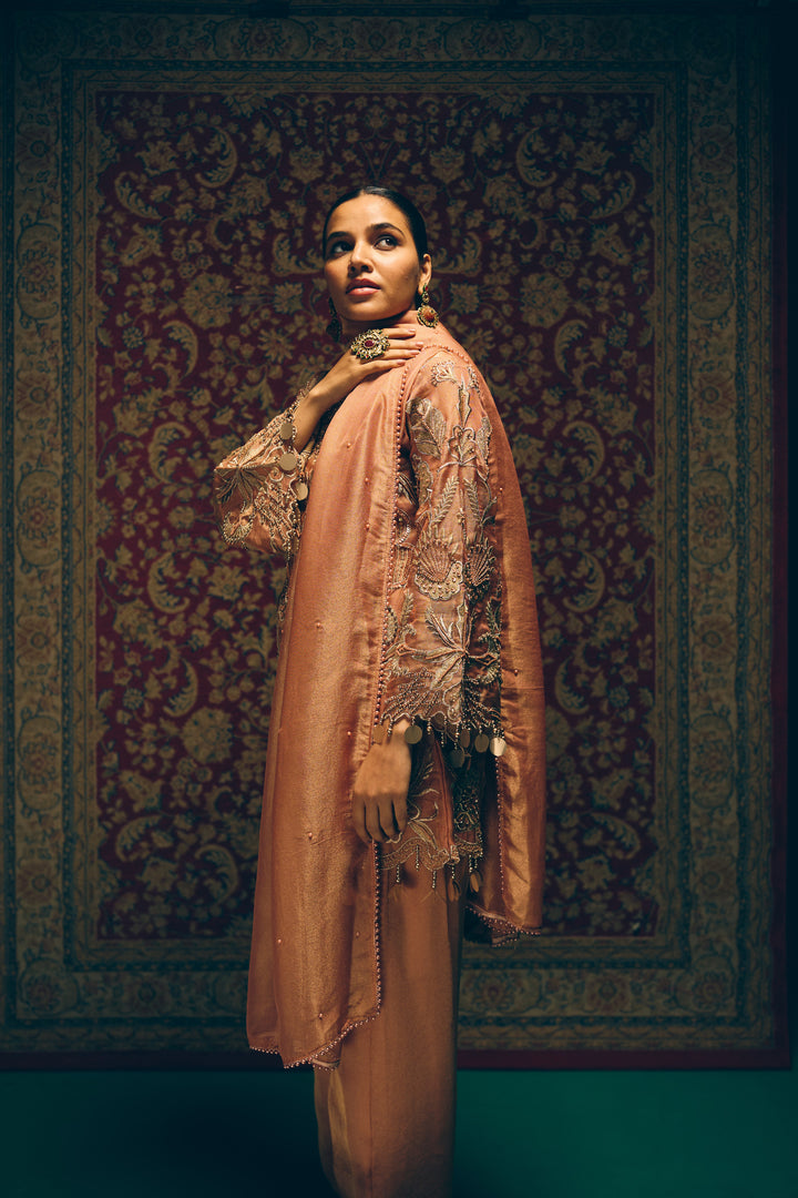 Soft Peach Designer Ethnic Set