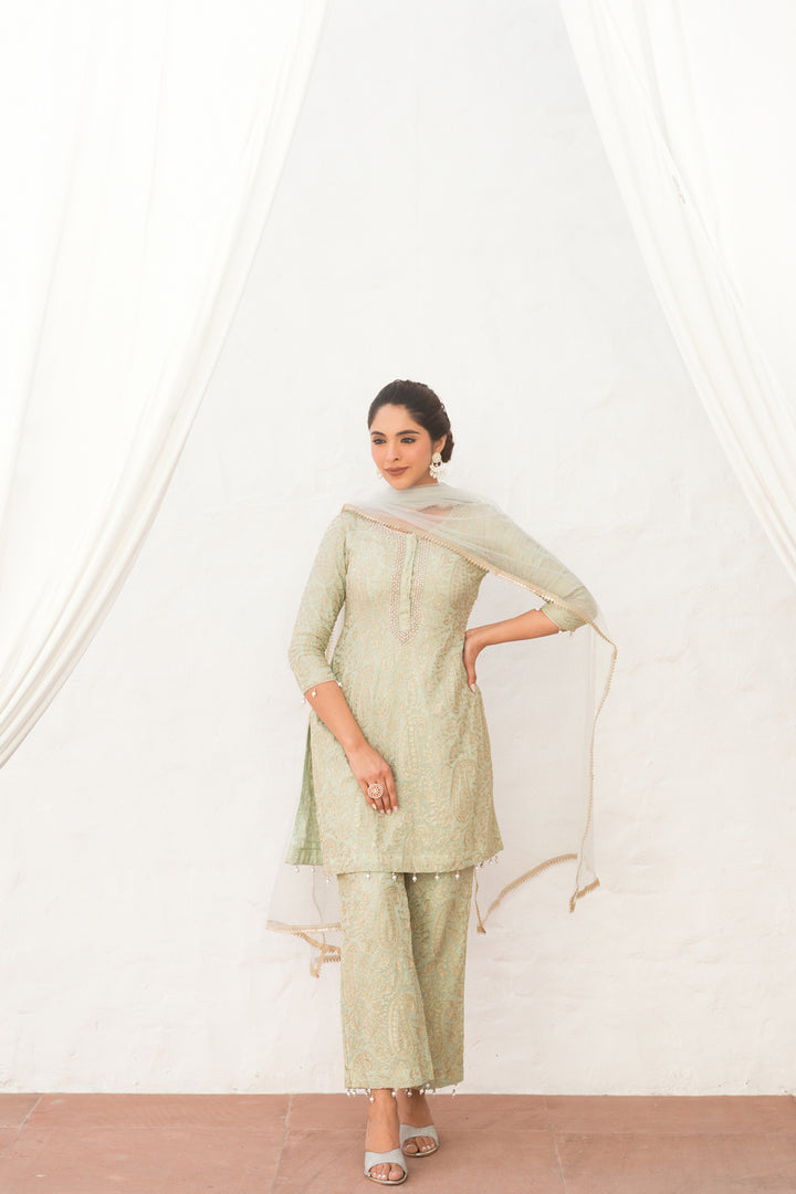 Sufiyaan Mint Green Suit