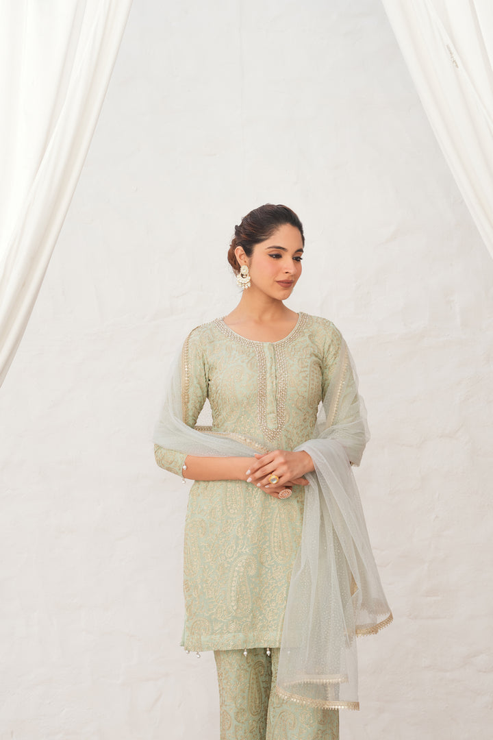 Sufiyaan Mint Green Suit