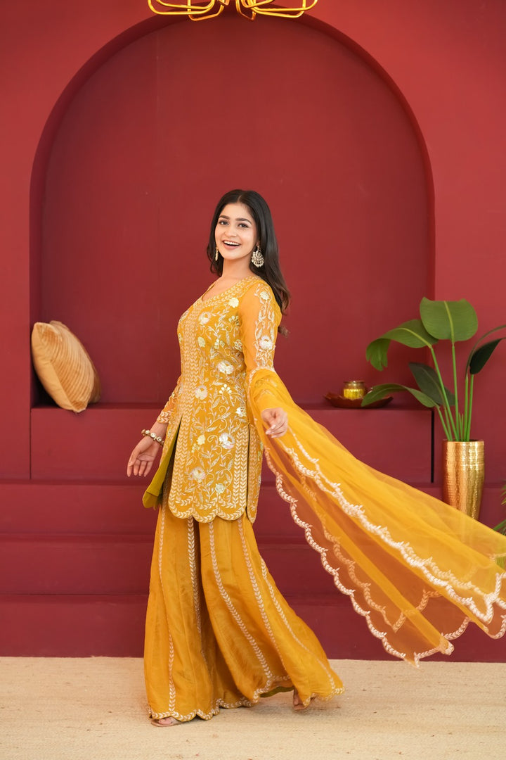 Sunehri Kiran Mustard Attire