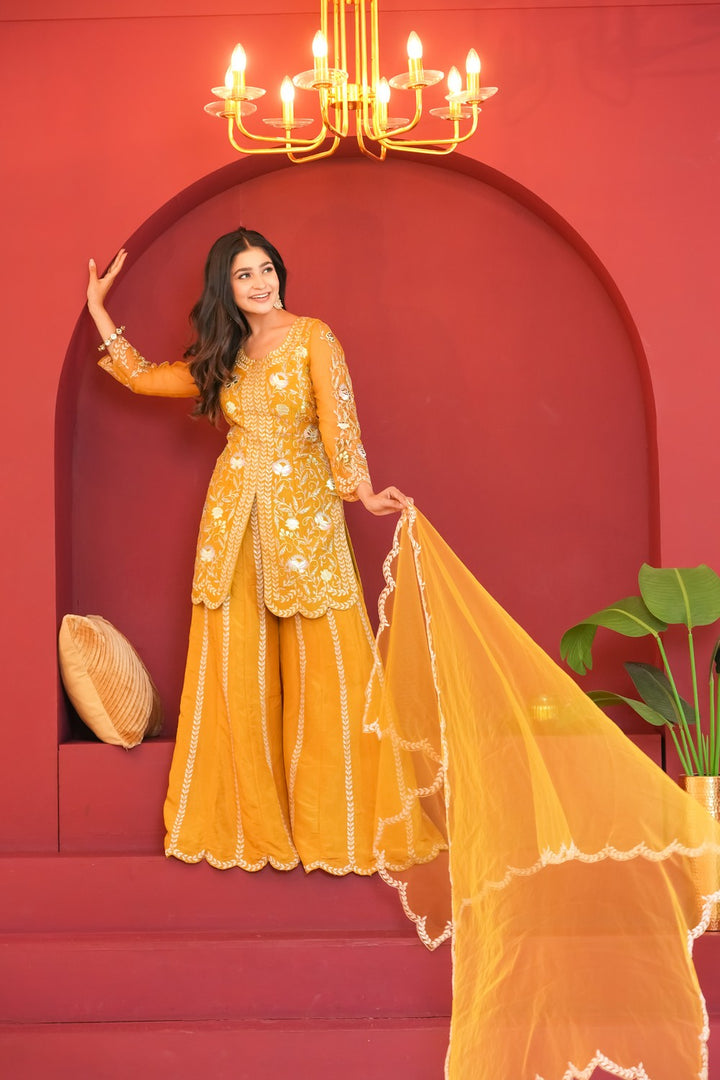 Sunehri Kiran Mustard Attire