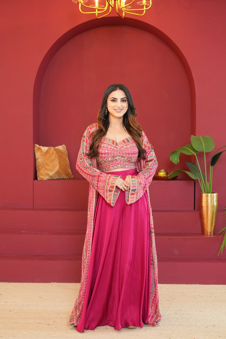 Gulshan Dastaan Fuchsia Pink Dress