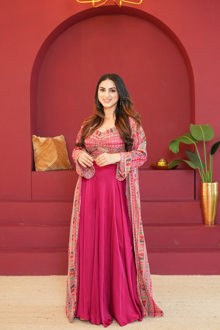 Gulshan Dastaan Fuchsia Pink Dress