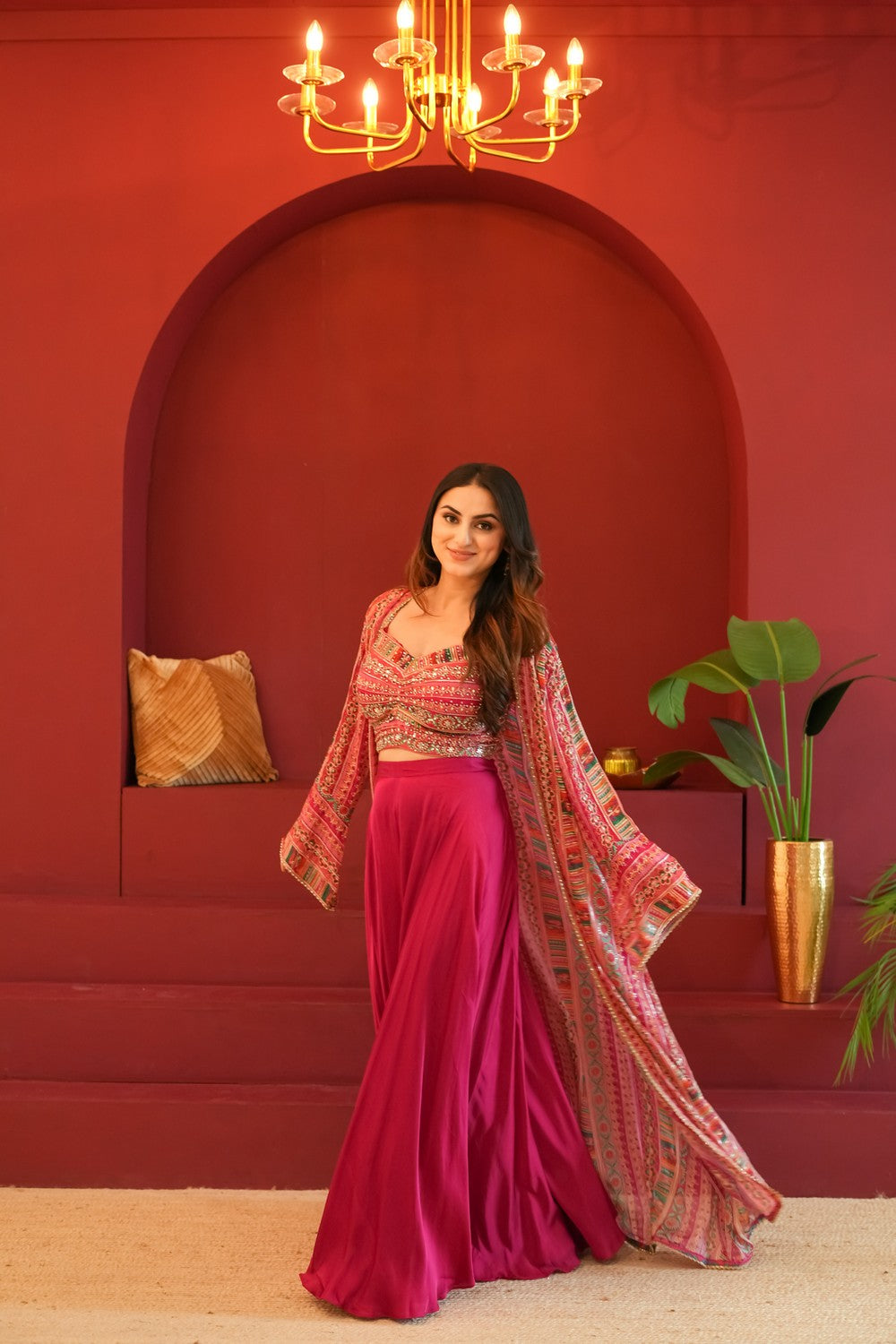 Gulshan Dastaan Fuchsia Pink Dress