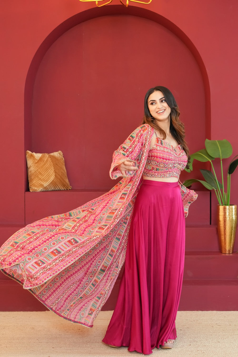 Gulshan Dastaan Fuchsia Pink Dress