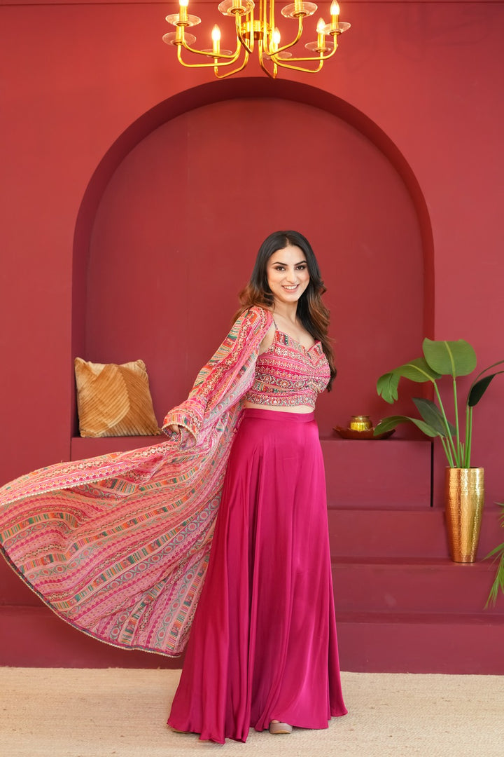 Gulshan Dastaan Fuchsia Pink Dress