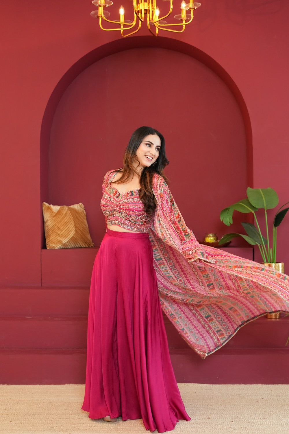 Gulshan Dastaan Fuchsia Pink Dress