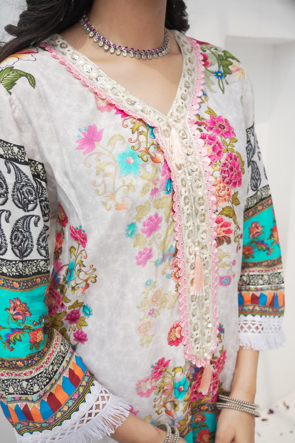 Gul Blue Printed Cotton Suit Set