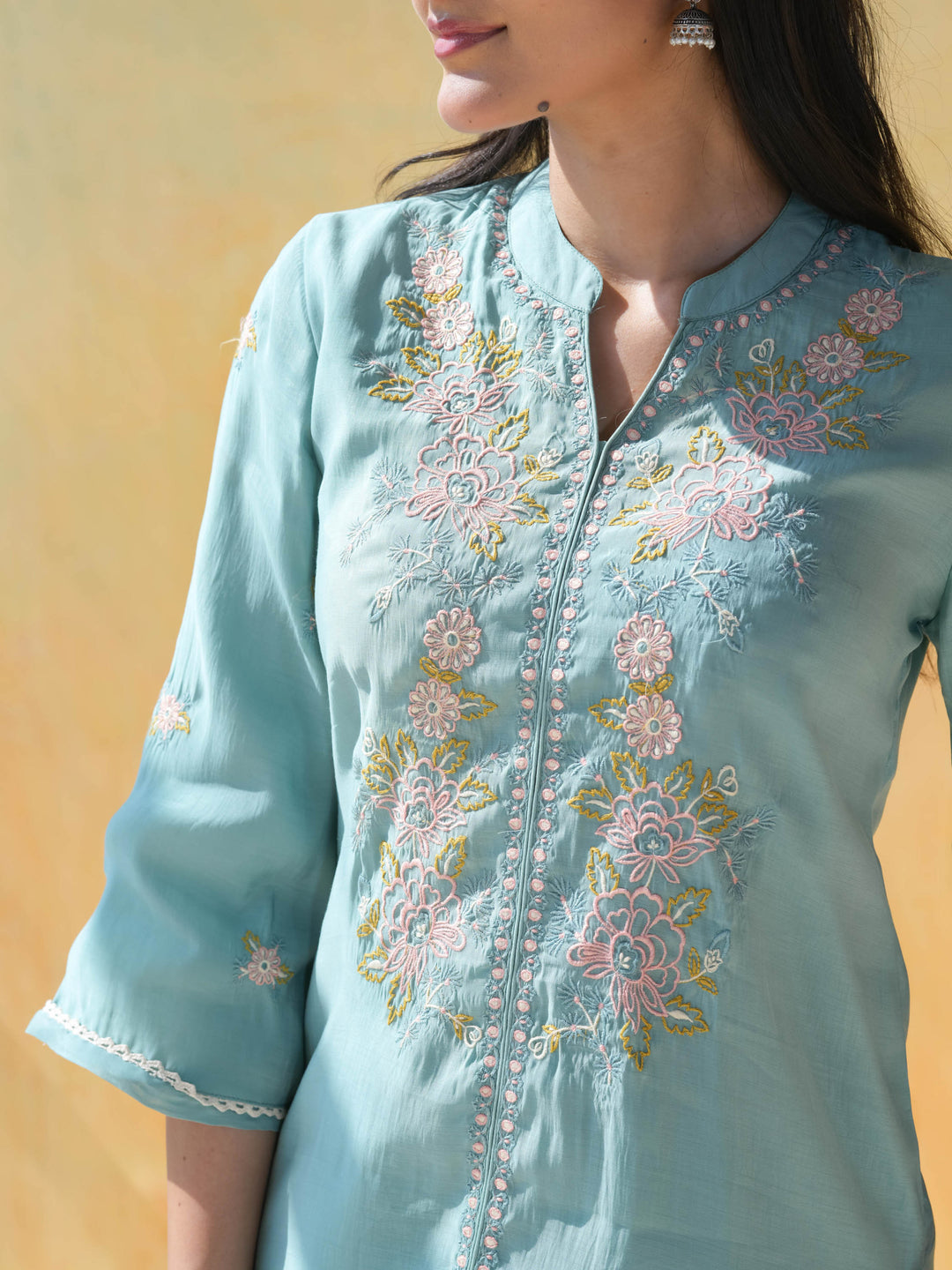 Sea Green Muslin Cotton Co-ord Set