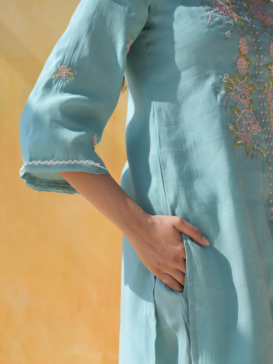 Sea Green Muslin Cotton Co-ord Set