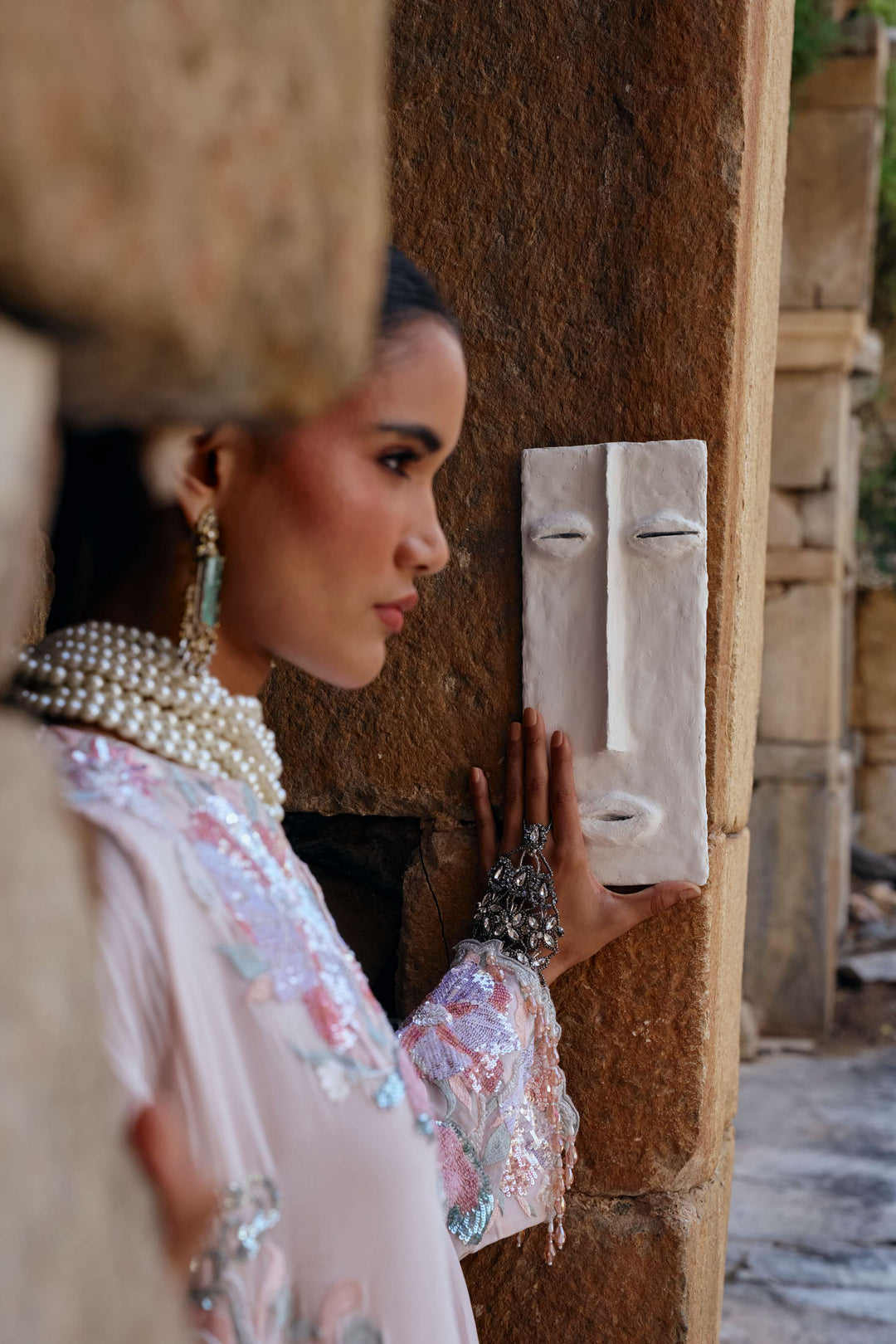 Blush Bloom Embroidered Organza Kurta Set