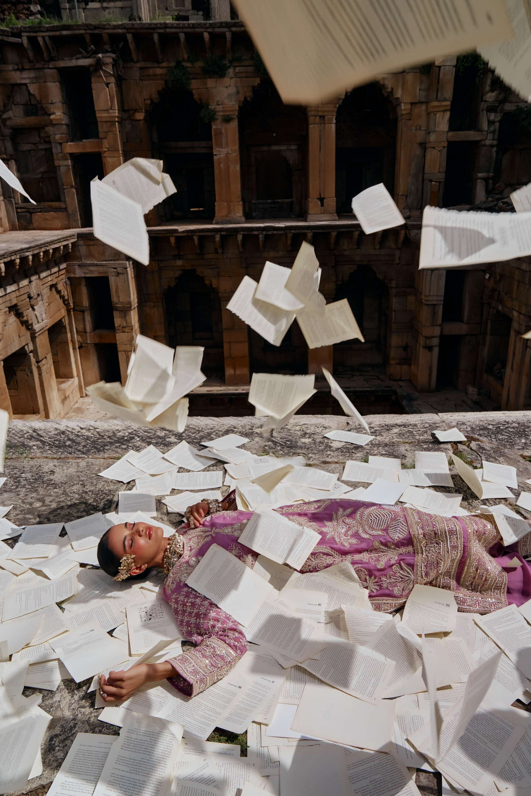 Baby Pink  Zari Embroidered Festive Suit Set