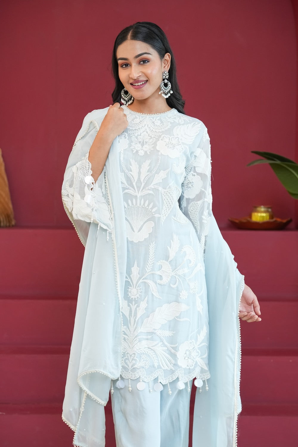 Gulrukh Nazakat Sky Blue  Dress