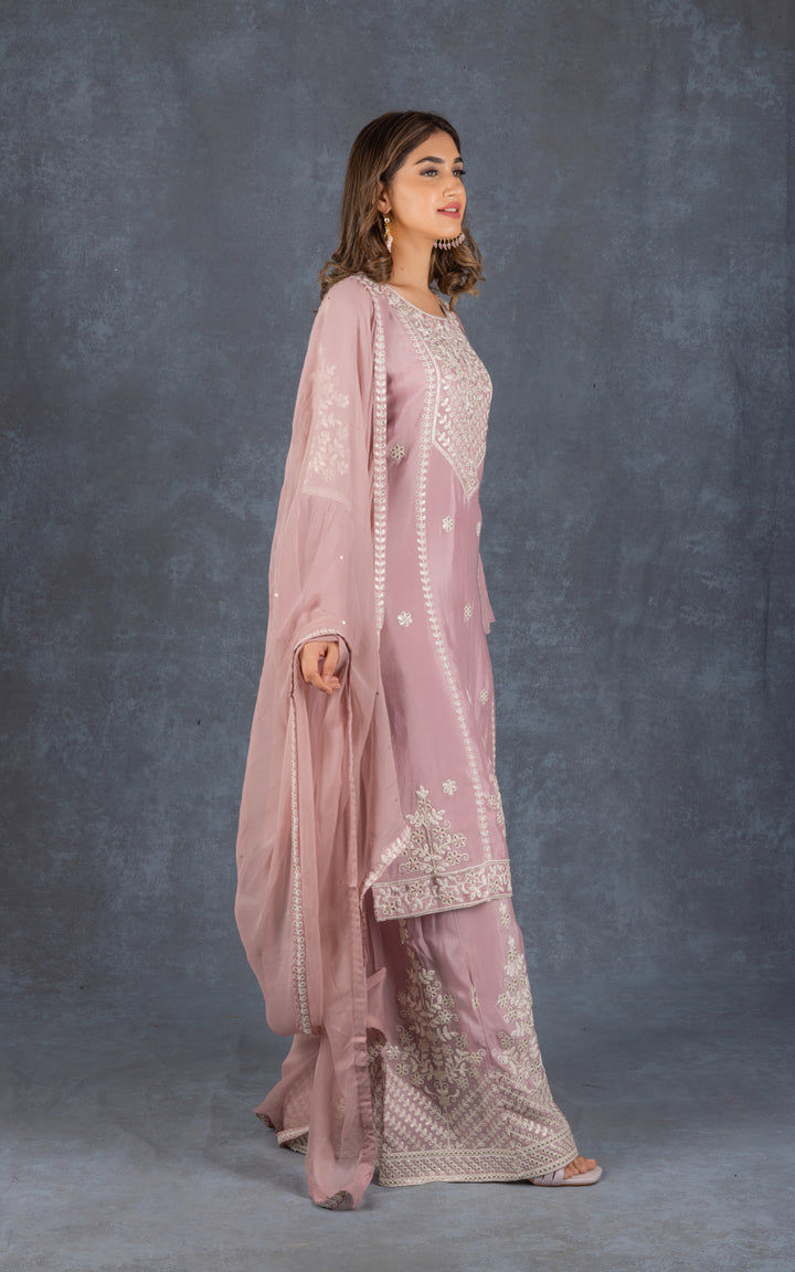 Lilac Bell Sleeve Sharara Set