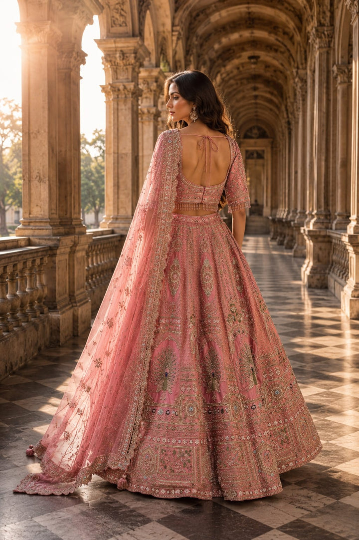 Blush Pink Bridal Lehenga