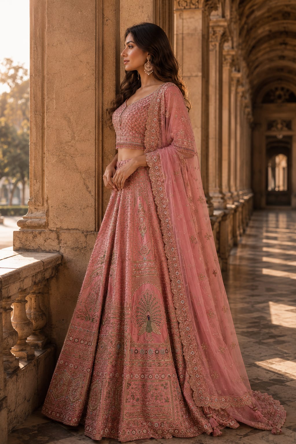 Blush Pink Bridal Lehenga