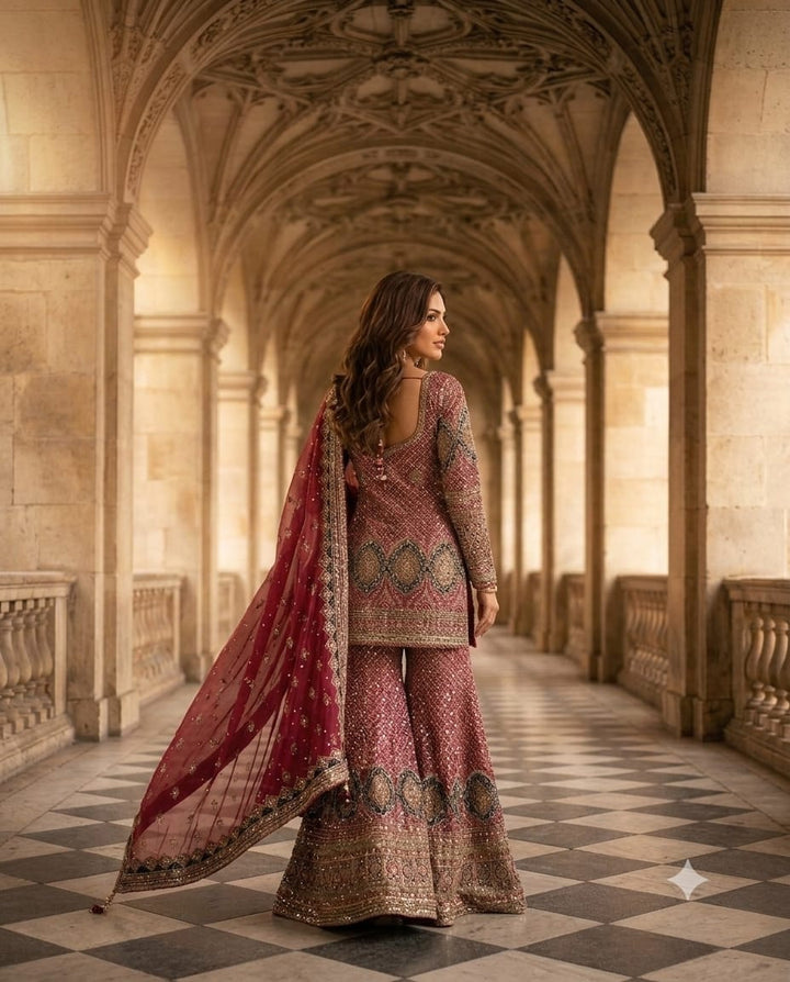 Royal Sharara Set Crafted With Luxurious Embroidery And Timeless Elegance