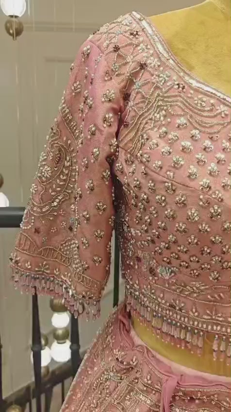 Blush Pink Bridal Lehenga