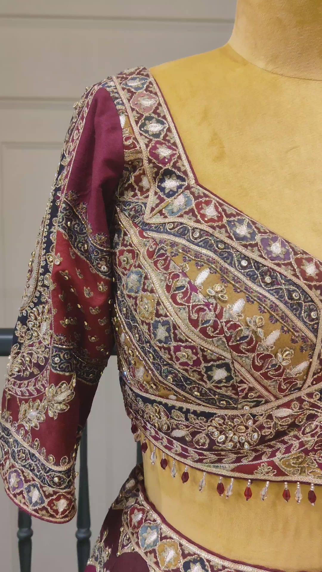 **Multi-Color Crepe Lehenga with heavy dori embroidery.**