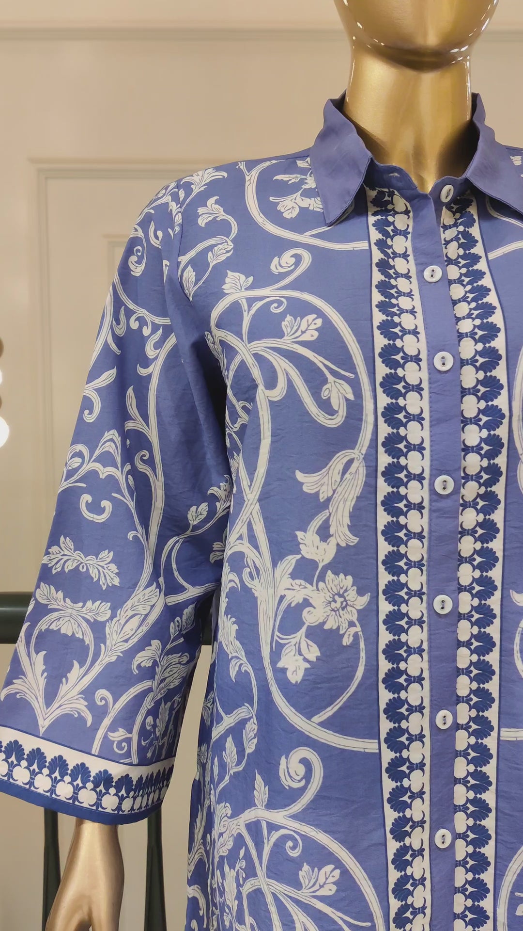 Drop 26 - Lavender Floral Embroidered Kurta Set with Wide-Leg Pants