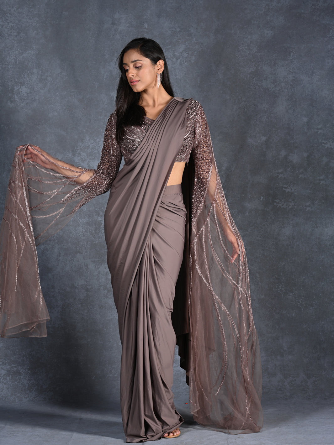 Long Sleeve Elegant Evening Fall Sexy Slit Maxi Dress Gown - NT292 - KOH  KOH® Women's Clothing