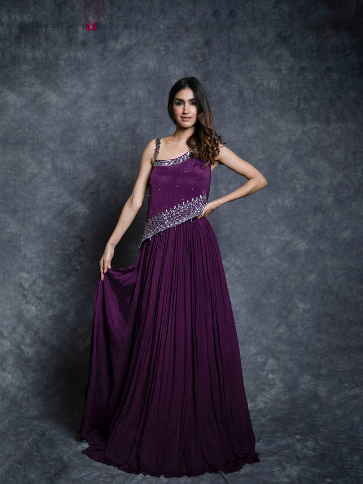 Purple Stylish Gown